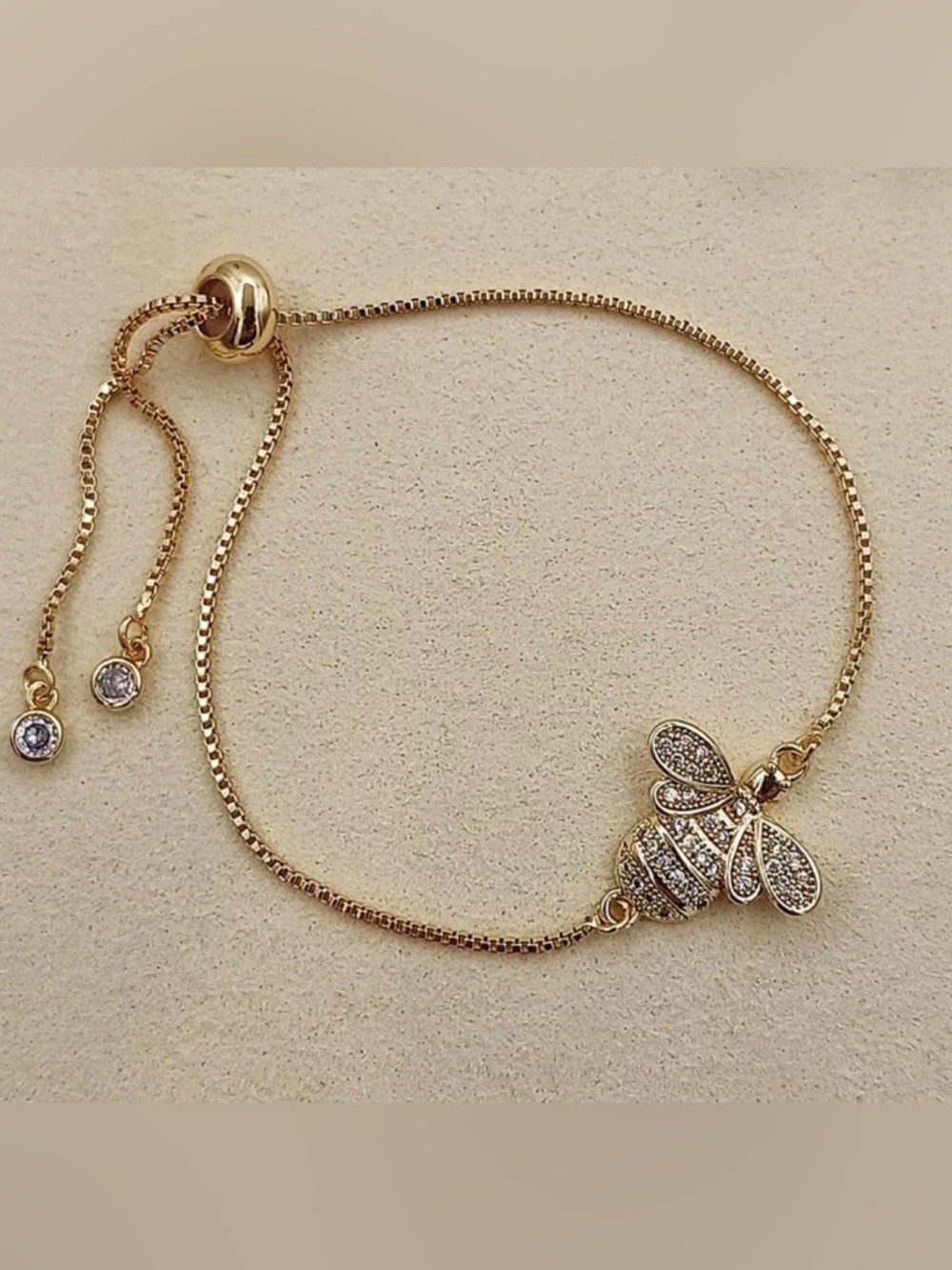Gold Bee Pendant Necklace - Picture 8 of 9